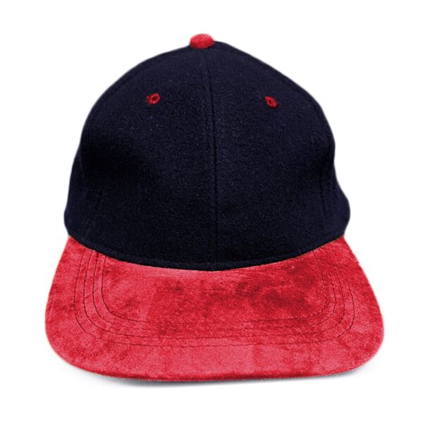 Two Colour Wool/Suede Peaked Baseball Hat Thumbnail