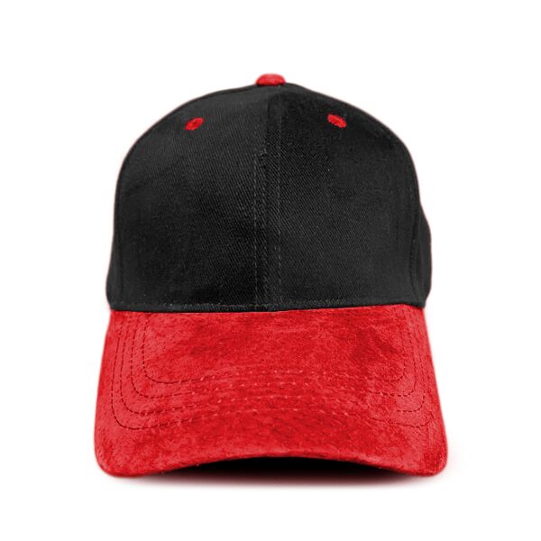 Two Colour Heavy Brushed Cotton/Suede Peaked Baseball Hat Thumbnail