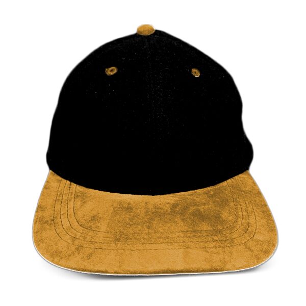 Two Colour Heavy Brushed Cotton/Suede Peaked Baseball Hat  Thumbnail