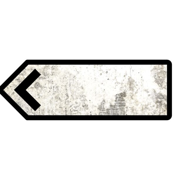 Personalised Arrow Sign Left - Worn Thumbnail