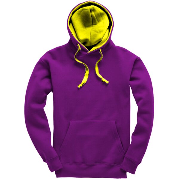 Contrast Hoodie (with concealed phone pocket) Thumbnail