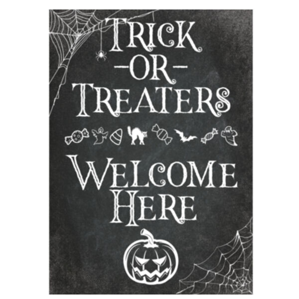 Trick or Treaters Welcome Here Metal Sign Thumbnail