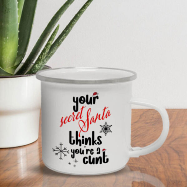 You're Secret Santa Enamel 10oz Mug Thumbnail