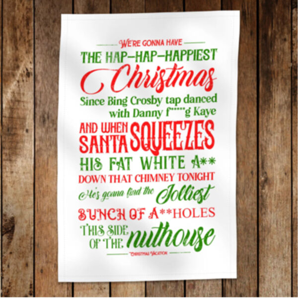 Hap Hap Happiest Christmas Tea Towel Thumbnail
