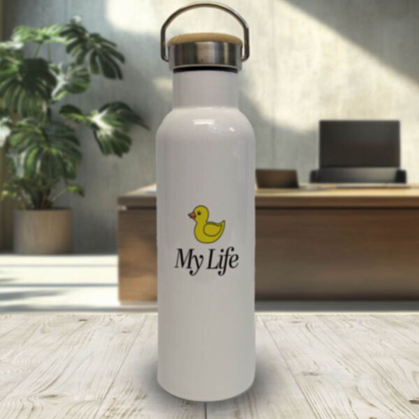 "Duck my Life" Water bottle with Bamboo Lid Thumbnail