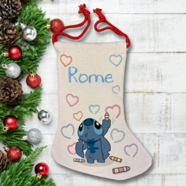 Personalised Stitch Christmas Sock Thumbnail