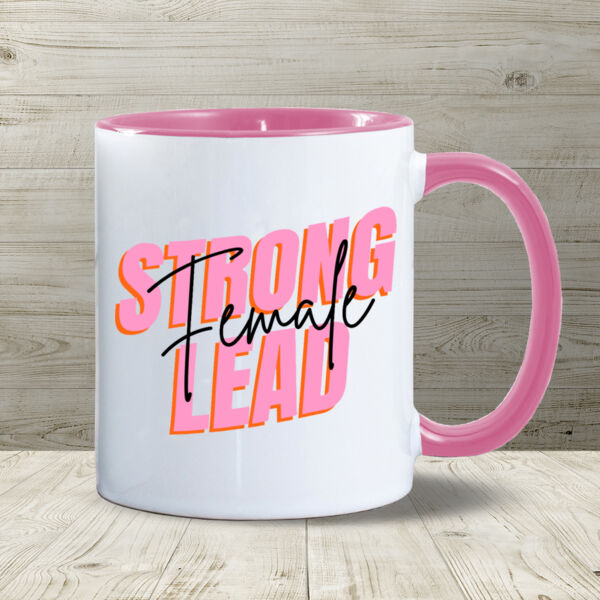 Strong Female Lead Pink handled 11oz Mug Thumbnail