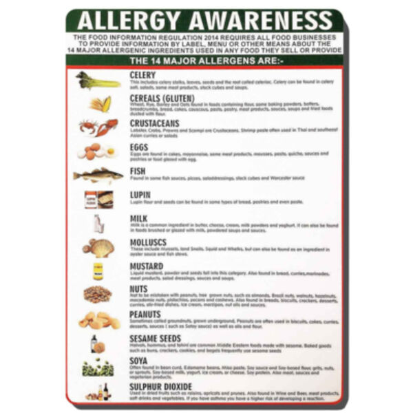 Allergy Awareness Large Metal Sign Thumbnail
