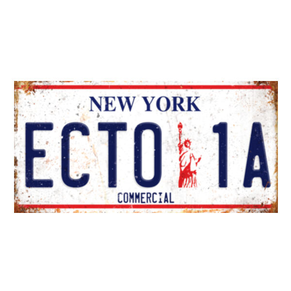 Ghostbusters 2 Ecto1A License Plate Thumbnail