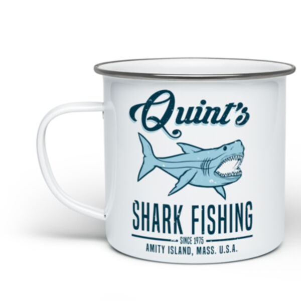 Quint's Shark Fishing Enamel Mug Thumbnail