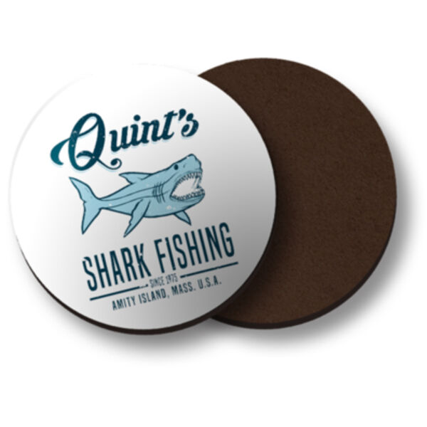 Quint's Shark Fishing Round Coaster Thumbnail