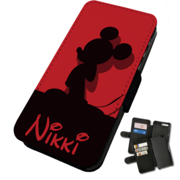 Personalised Mickey Mouse Red Samsung Flip Case Thumbnail