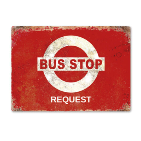 Bus Stop Request Metal Sign Thumbnail