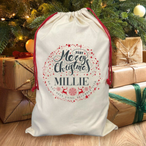 Personalised Merry Christmas Santa Sack Thumbnail
