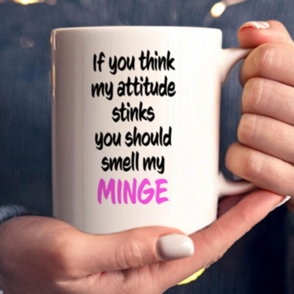 "If you think my attitude stinks you should smell my minge" 11oz Mug  Thumbnail