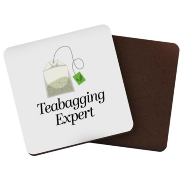 "Teabagging Expert" Square Coaster Thumbnail
