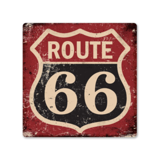 Route 66 Square metal sign Thumbnail