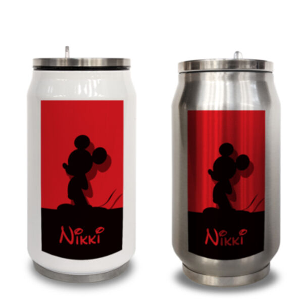 Personalised Mickey Mouse Red Can Flask Thumbnail