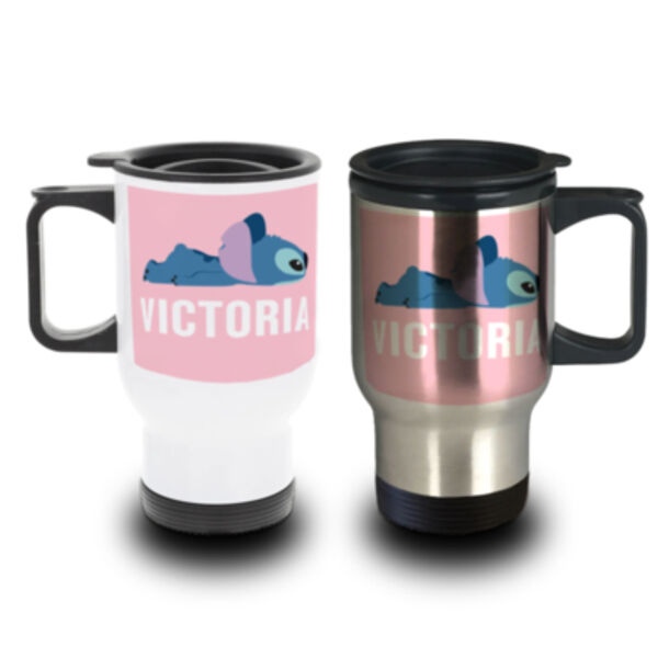 Personalised Stitch Chillin' Travel Mug Thumbnail