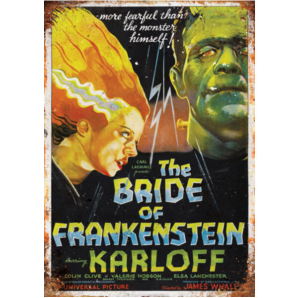 Retro Horror Film Poster The Bride of Frankenstein Thumbnail