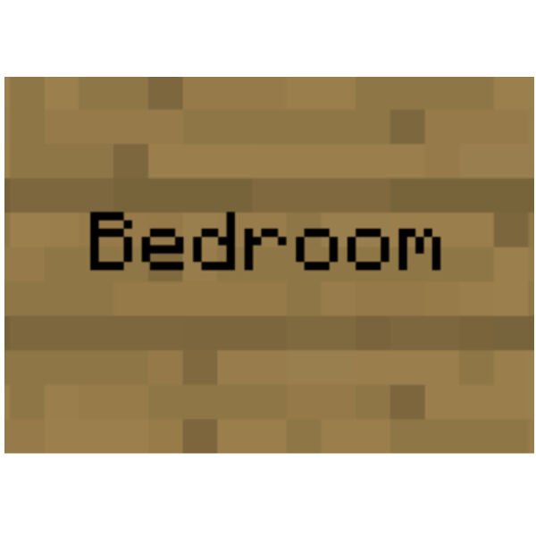 Minecraft Bedroom Metal Sign Thumbnail